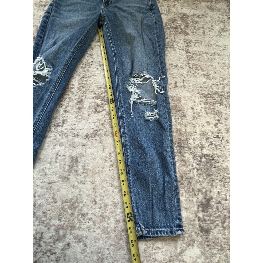 American Eagle Jeans Women 00 Short Mom Jeans Distressed Strigid - Picture 3 of 11